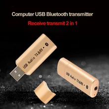 2 in 1 3.5MM USB Wireless Audio car Bluetooth Receiver Transmitter Music Stereo Dongle Adapter for TV Smart PC DVD MP3 BHF04GDR