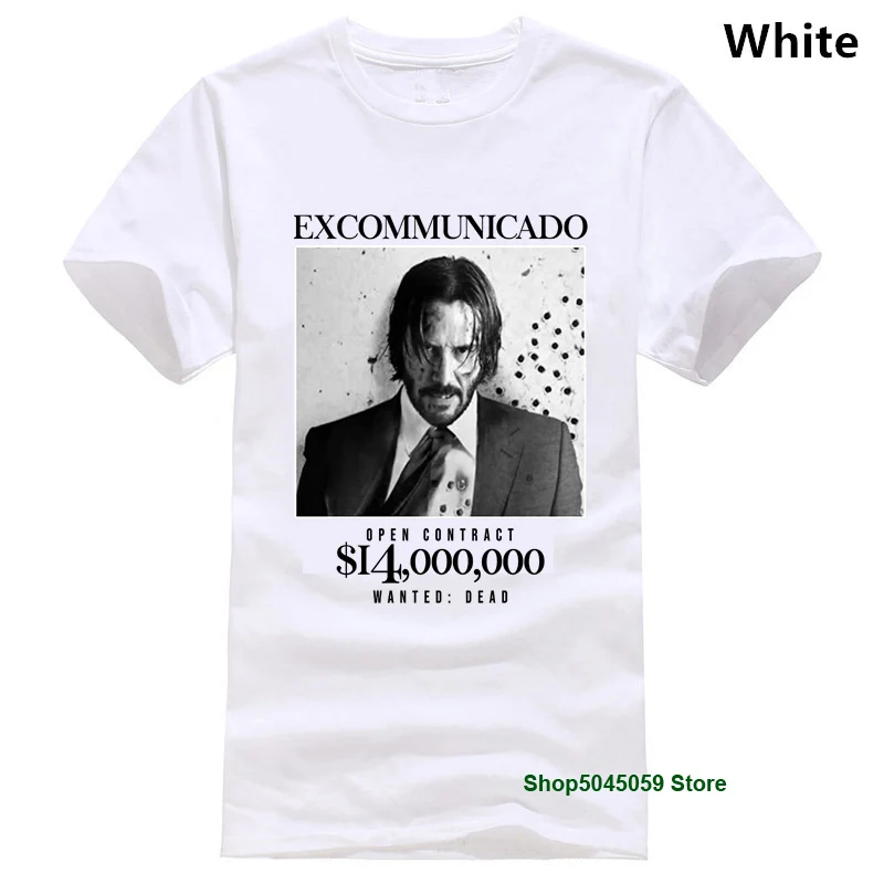 Джон уик рубашка-Баба Яга Футболка-exsociado открытый контракт 14 миллионов долларов футболка для мужчин горячая Распродажа супер мода - Цвет: Белый