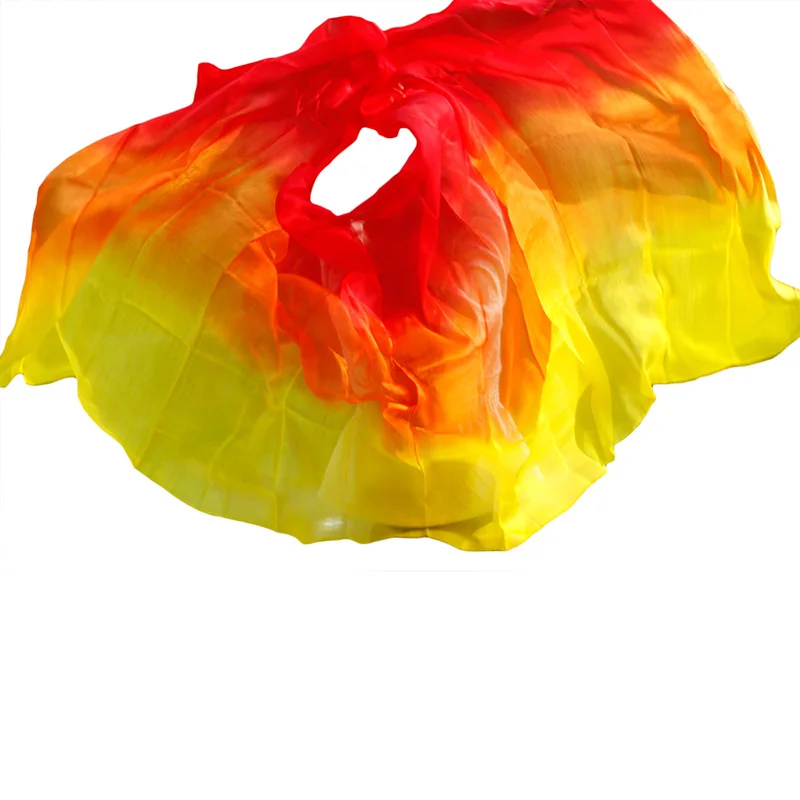 Шелк завесы танец живота Популярные покрашенного вручную градиент Цвет аксессуары для танцев шелковая вуаль 200/250/270/300 см могут быть выполнены по индивидуальному заказу