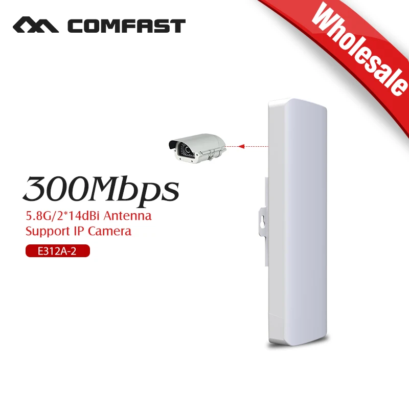 

Outdoor wireless bridge siganl booster amplifier 5.8Ghz 14dBi High Gain Outdoor Wifi Receiver 2pcs wholesale COMFAST E312A