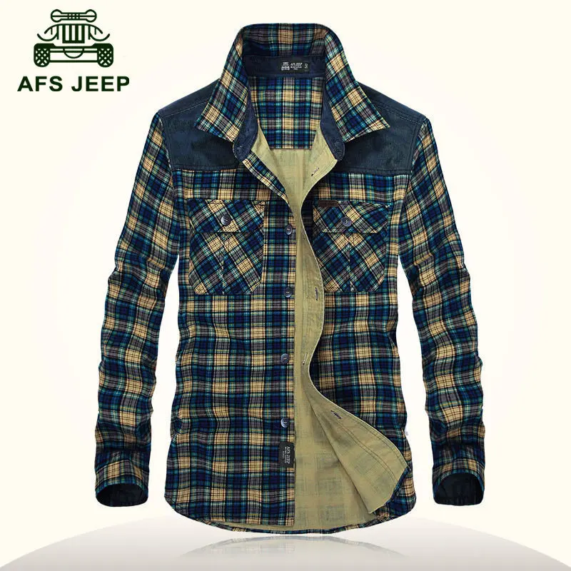 AFS JEEP 2016 Good quality autumn font b men s b font casual brand 100 pure