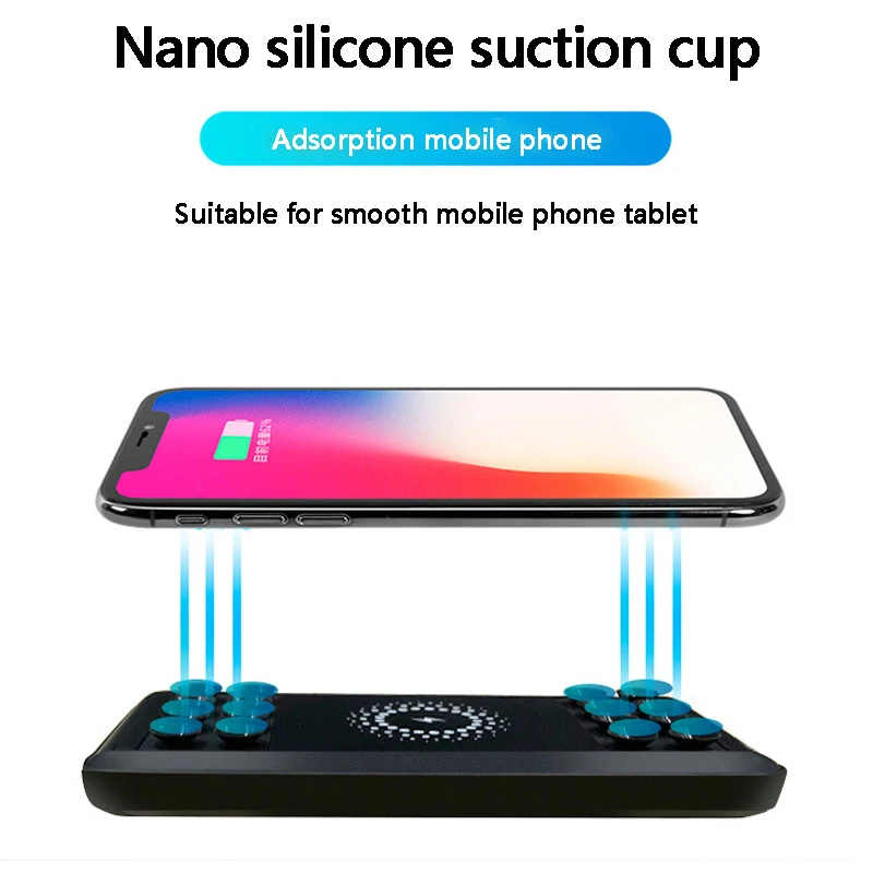 8000mAh Power Bank Wireless Charger For iPhone X 8 3USB Battery Charger Wireless With suction cupPowerbank For xiaomi mi 8