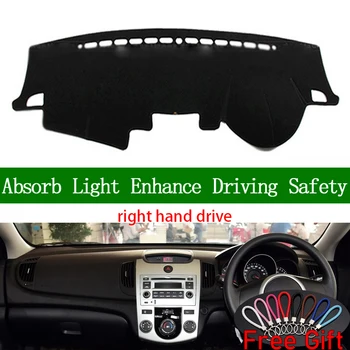

For kia forte 2009 2010 2011 2012 2013 2014-2016 Right Hand Drive Dashboard Cover Car Stickers Dash Mat Interior Accessories
