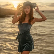 Женский купальник, купальник пуш-ап, цельный женский ретро Цельный купальник Mayokini, новая юбка, 19023, пэчворк