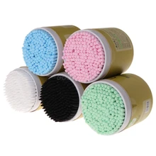 200 шт бамбуковые ватные палочки деревянные палочки одноразовые двойные инструменты для макияжа