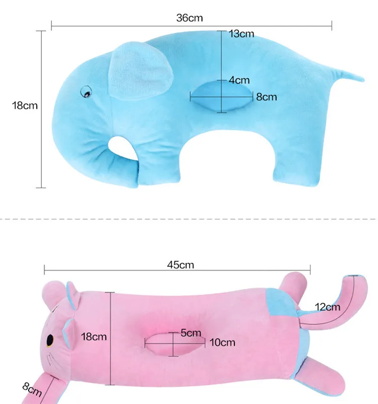 Кошки и Слоны животных модель Детские подушки для новорожденных мягкая удобная подушка ребенка Multi-функцией кормления Подушка для