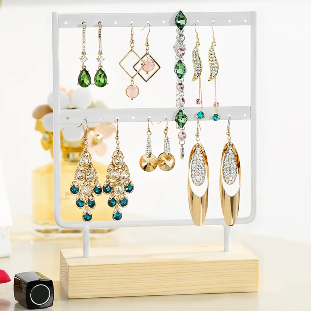 

24/44 Holes Vintage Style Handmade Metal Earring Jewelry Display for Women Jewelry Accessory Organizer Holder Girl DIY Gift