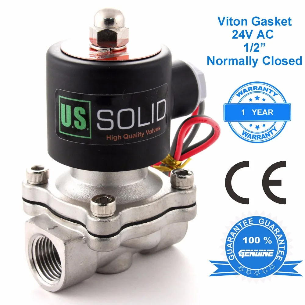 1/2" Электромагнитный клапан, 24В AС, нормально закрытый, NPT