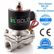 1/2" Электромагнитный клапан, 24В AС, нормально закрытый, NPT