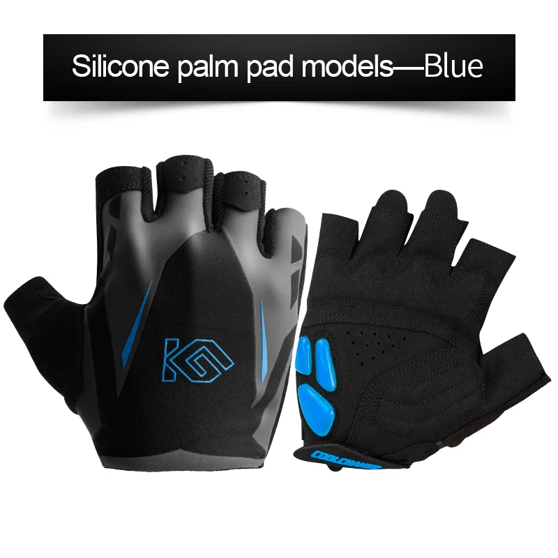 CoolChange велосипедные перчатки летние спортивные анти-пот гель велосипедные перчатки анти-slip дышащие перчатки без пальцев велосипедные перчатки для Для мужчин Для женщин - Цвет: GEL Silicone Blue