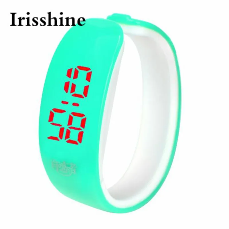 Irisshine iZ727 часы унисекс Брендовые Роскошные подарок модные женские мужские резиновые светодиодный часы Дата спортивный браслет цифровые наручные часы