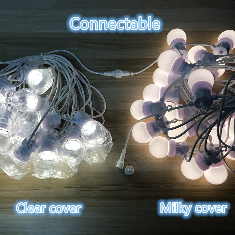 Led String Lights Decorative Lights DACHAN IP65 LED G50 Festoon Globe Bulb String Light Outdoor White String