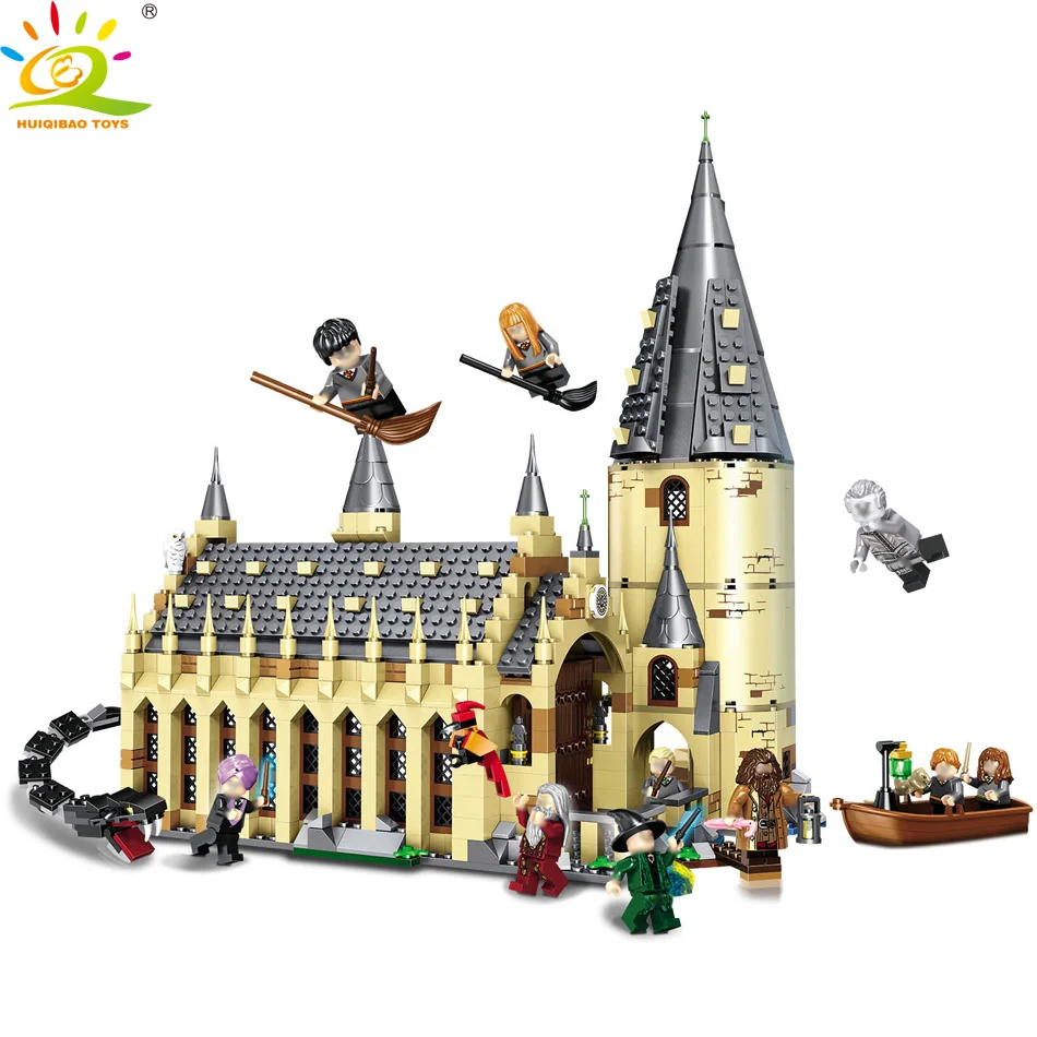 

926pcs Hogwarts Great Hall Building Blocks Compatible Harry Potter figures City Bricks Educational Toys For children