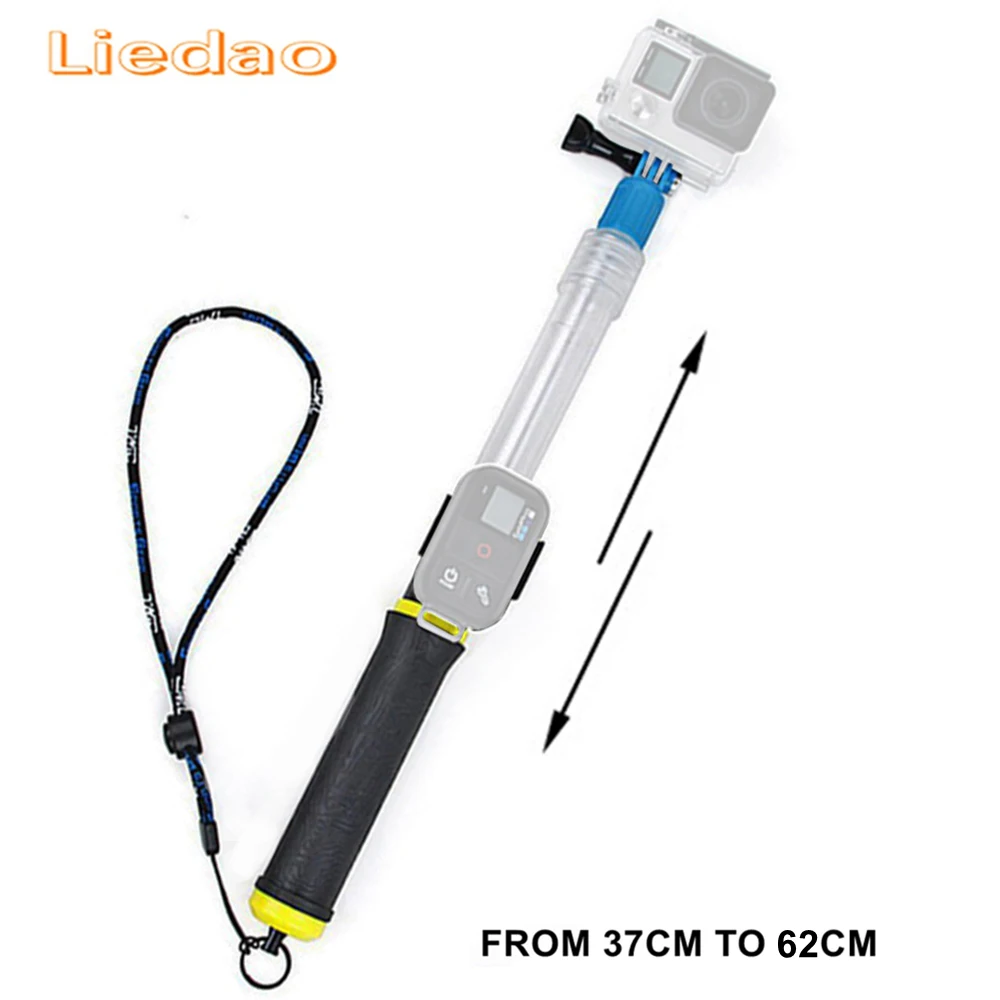 Liedao прозрачной выдвижной Floaty полюс палка для селфи монопод Gopro Дайвинг