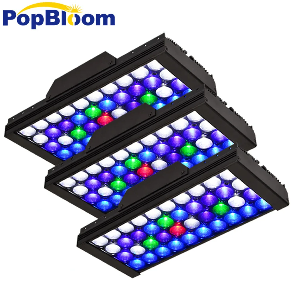 

programmable led aquarium lighting SPS/LPS coral marine led lamp fish tank marinho reef full spectrum sunrise PopBloom MJ3BP3