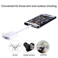 מצלמה reader מצלמה SD TF Card Reader OTG ברק SLR Kit No האפליקציה צריכה Connect כבל נתונים 2 ב 1 קורא כרטיסים עבור iPhone iPad iOS9.2-12 (5)