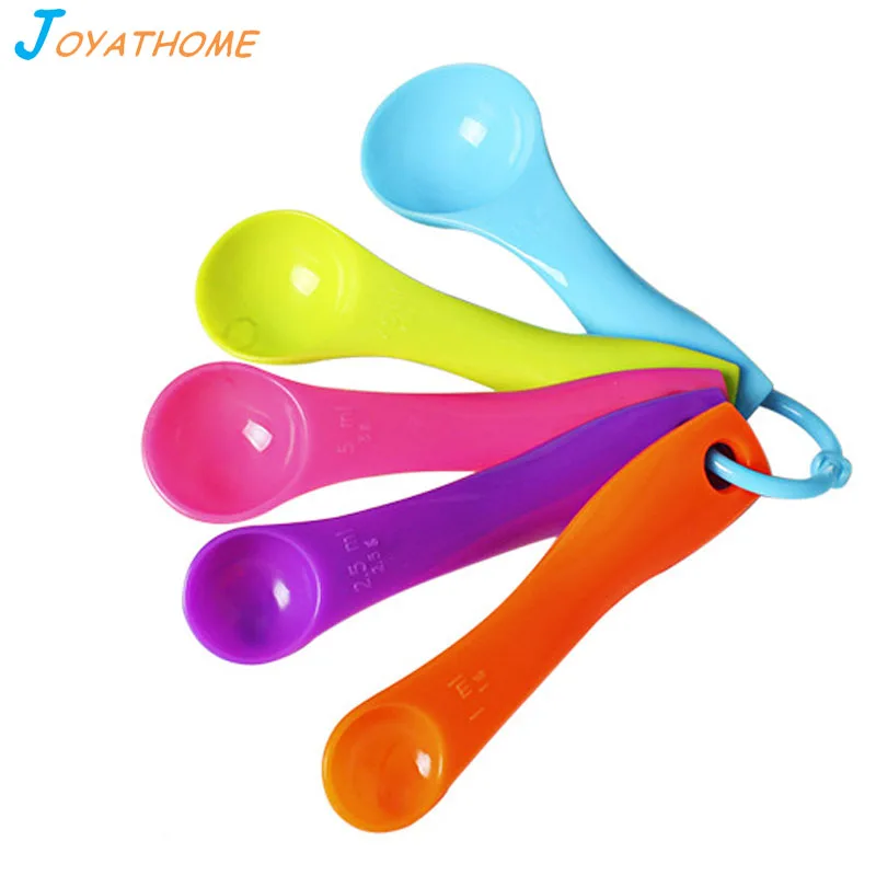 

Joyathome 5pcs/set Measuring Spoons with Scales Colorful (1/2.5/5 /7.5/15g) Measure Spoon Sugar Cake Baking Spoon