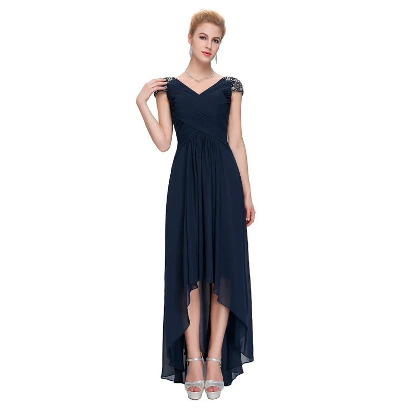 Longue Robes Mousseline Soirées Up Élégant De Soie Nouvelles cou Femmes Proms Parti V Gala Cérémonie Gratuating Diamants 71 Pour Marine Robe En Bleu 2018 Date qvCwER
