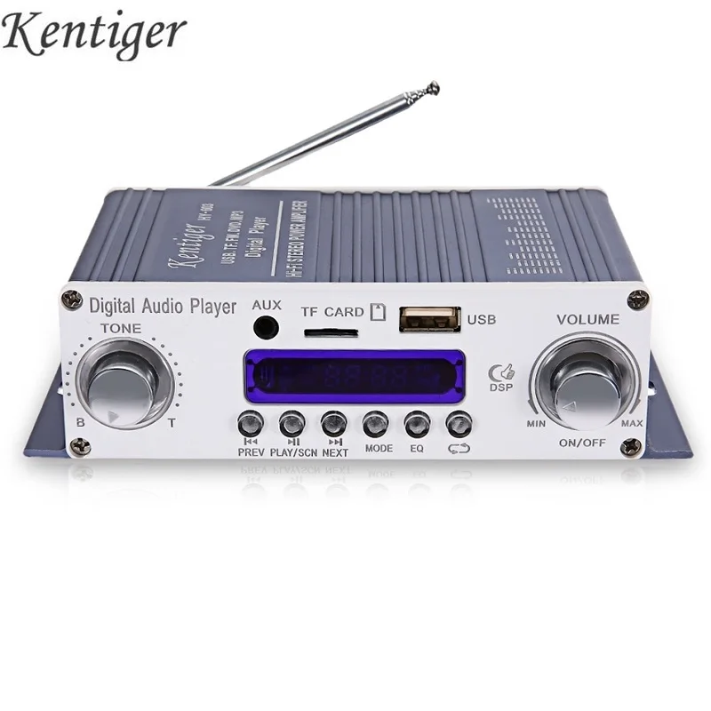 Kentiger HY-603 Mini Portable Wireless HiFi Stereo Power Digital Amplifier with FM IR Control MP3 USB Playback for DC 12V | Электроника