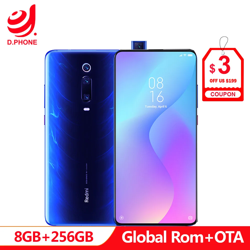 Oficial mundial Rom Xiaomi Redmi K20 Pro 8 GB 256GB Smartphone Snapdragon 855 Octa Core 4000 mAh Pop-up cámara frontal CÁMARA DE 48MP