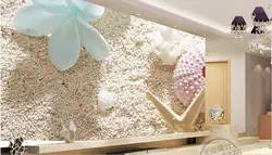 3D фреска обои для гостиной пляж Морская звезда цветок 3D ТВ фон настроить 3D стереоскопического обои нетканые