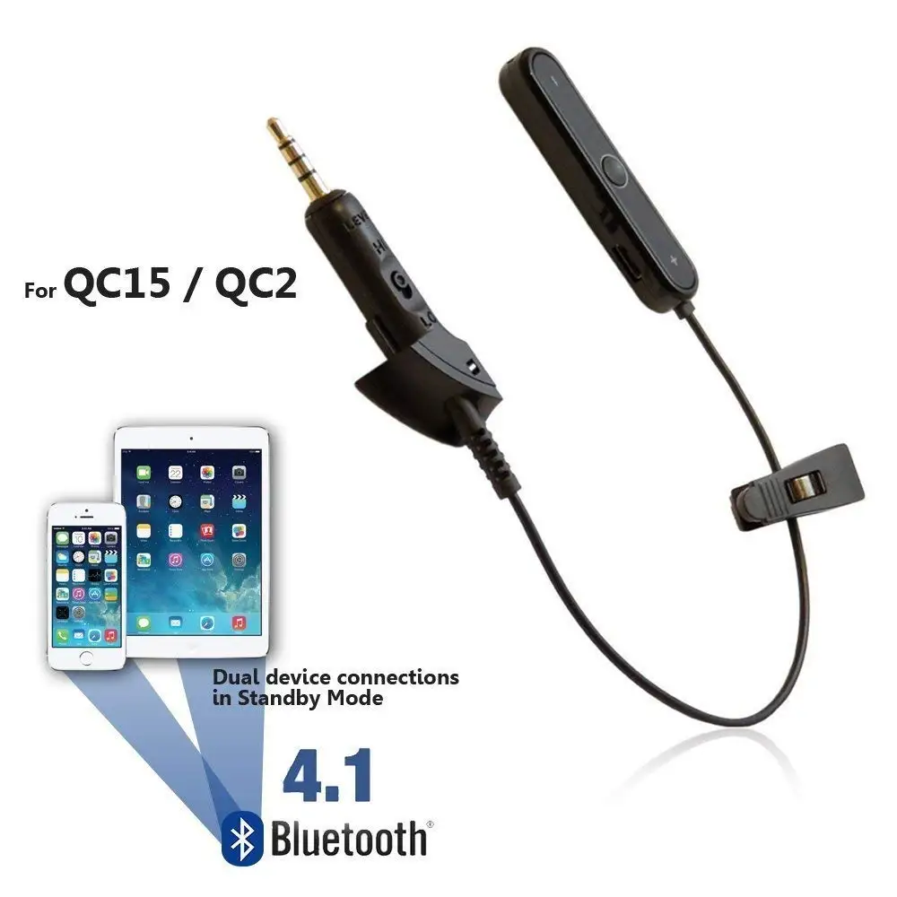 Bluetooth 4,1 стерео аудио адаптер Беспроводной громкой связи Bluetooth приемник встроенный микрофон для спокойствия и комфорта QC2 QC15 QC 15 наушников