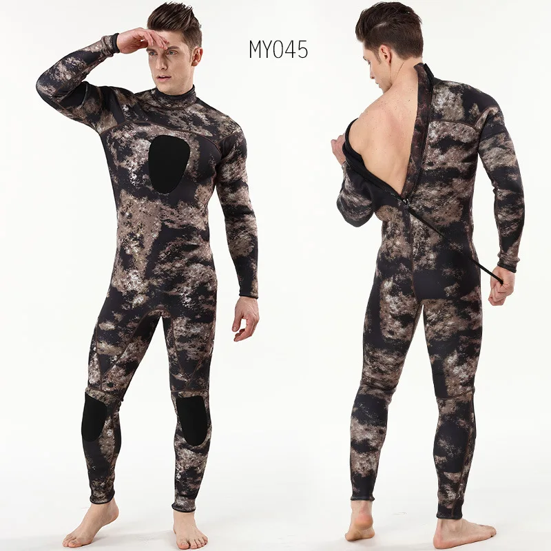

3mm camouflage suit with chloroprene rubber camouflage submersible suit and warm surf suit
