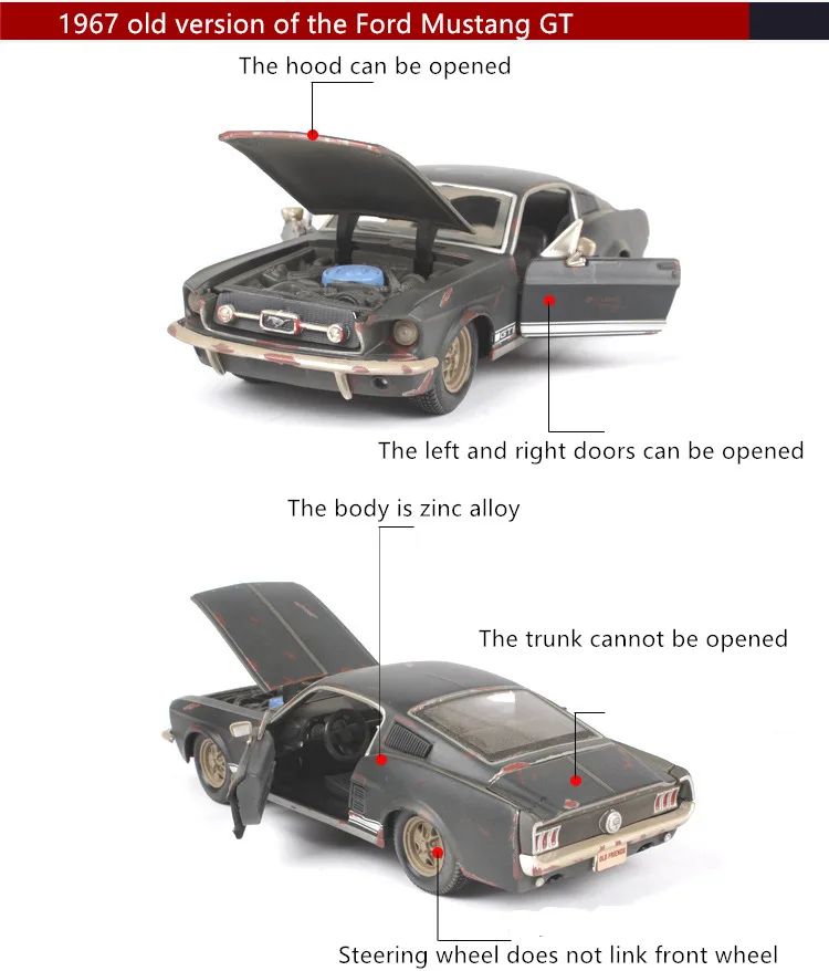 Maisto 1:24 старый Ford Mustang GT моделирование сплава Модель автомобиля ремесла украшения Коллекция игрушек инструменты подарок