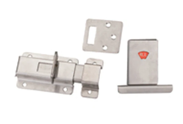 High Quality Vacant and Engaged Toilet Indicator Bolt Door Lock 304 Stainless Steel Door Bolts Washing Room Latch DF-203 304 stainless steel door suction contact free touch wall toilet room bedroom anti collision magnet