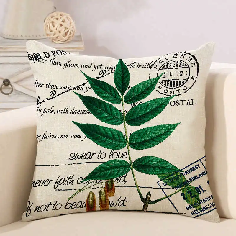 tropical plants leaves floral fruit cushion cover (5)