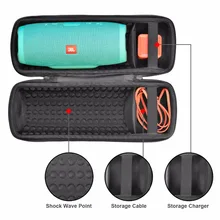 Защитные беспроводные bluetooth-колонки для путешествий, чехлы для JBL charge3 charge 3, дополнительное пространство для подключений и кабелей, сумки на молнии для хранения