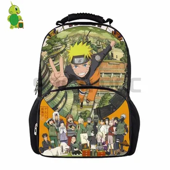 

Anime Naruto Backpack Naruto Sasuke Kakashi Printed School Bag for Teenage Boys Girls Travel Rucksack Large Capacity Laptop Bags