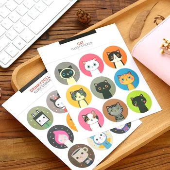 

(6 sheets/lot) DIY Beautiful CAT ILLUST Stickers Decoration Sticker Stationery School Supplies