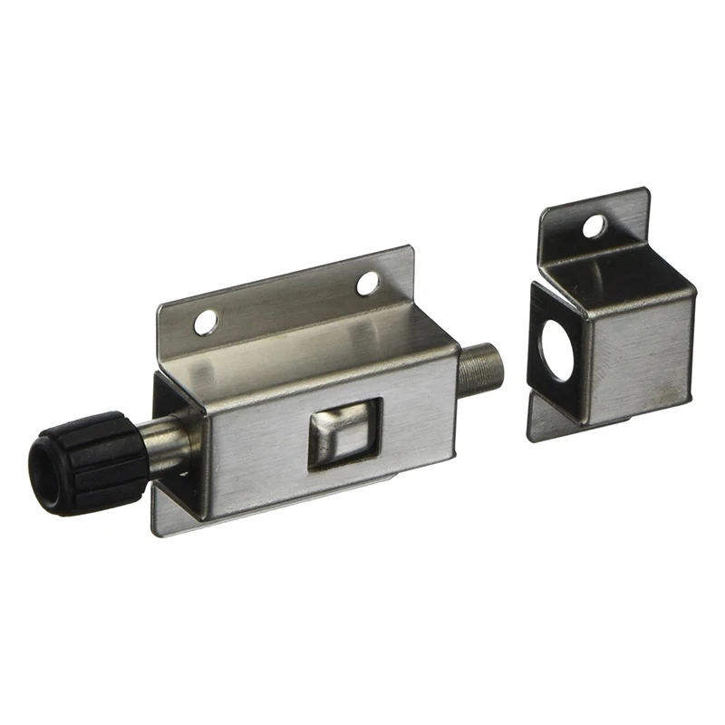 Stainless Steel Spring Loaded Push Button 6 cm long Gate Door Lock Trap