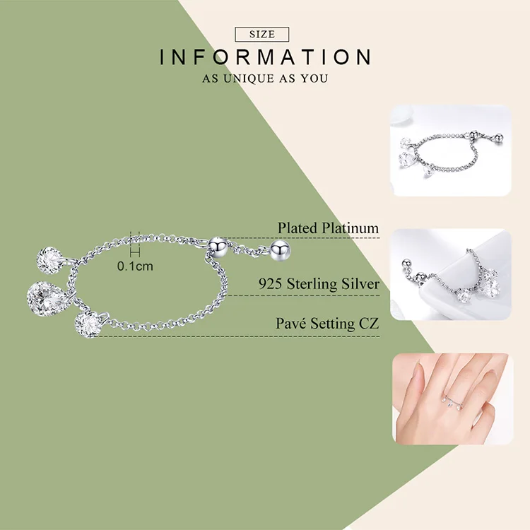BAMOER 925 пробы серебряные светящиеся кольца с кубическим цирконием для женщин Свадебные ювелирные изделия SCR485