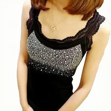 Feminina Низкий Бюст танки Для женщин Blusa горный хрусталь лоскутное Холтер бретели без рукавов Фитнес жилет кружева Танк корсет на каждый день S026