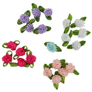 

100pcs/Lot Mini Handmade Flower Bow Appliques For Wedding Decoration Craft Sewing DIY Accessories