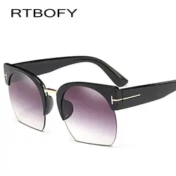 RTBOFY Солнцезащитные очки женские брендовые дизайнерские антибликовые солнцезащитные очки для женщин модные Полуободковые солнцезащитные