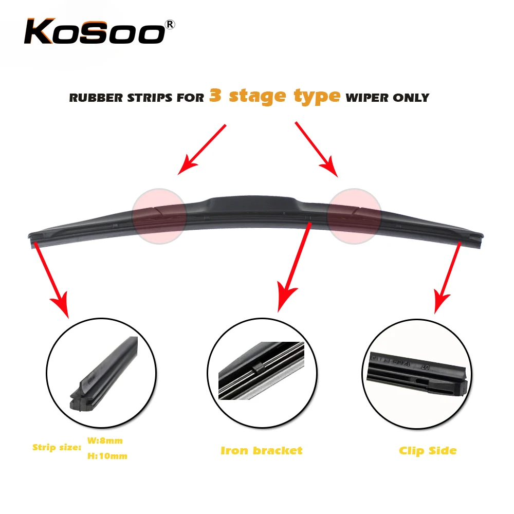 Auto Windscreen Car Wiper Blade Replacement Refill Strip Rubber bands 8MM DIY 14\ Auto Windscreen Car Wiper Blade Replacement Refill Strip Rubber bands 8MM DIY 14\