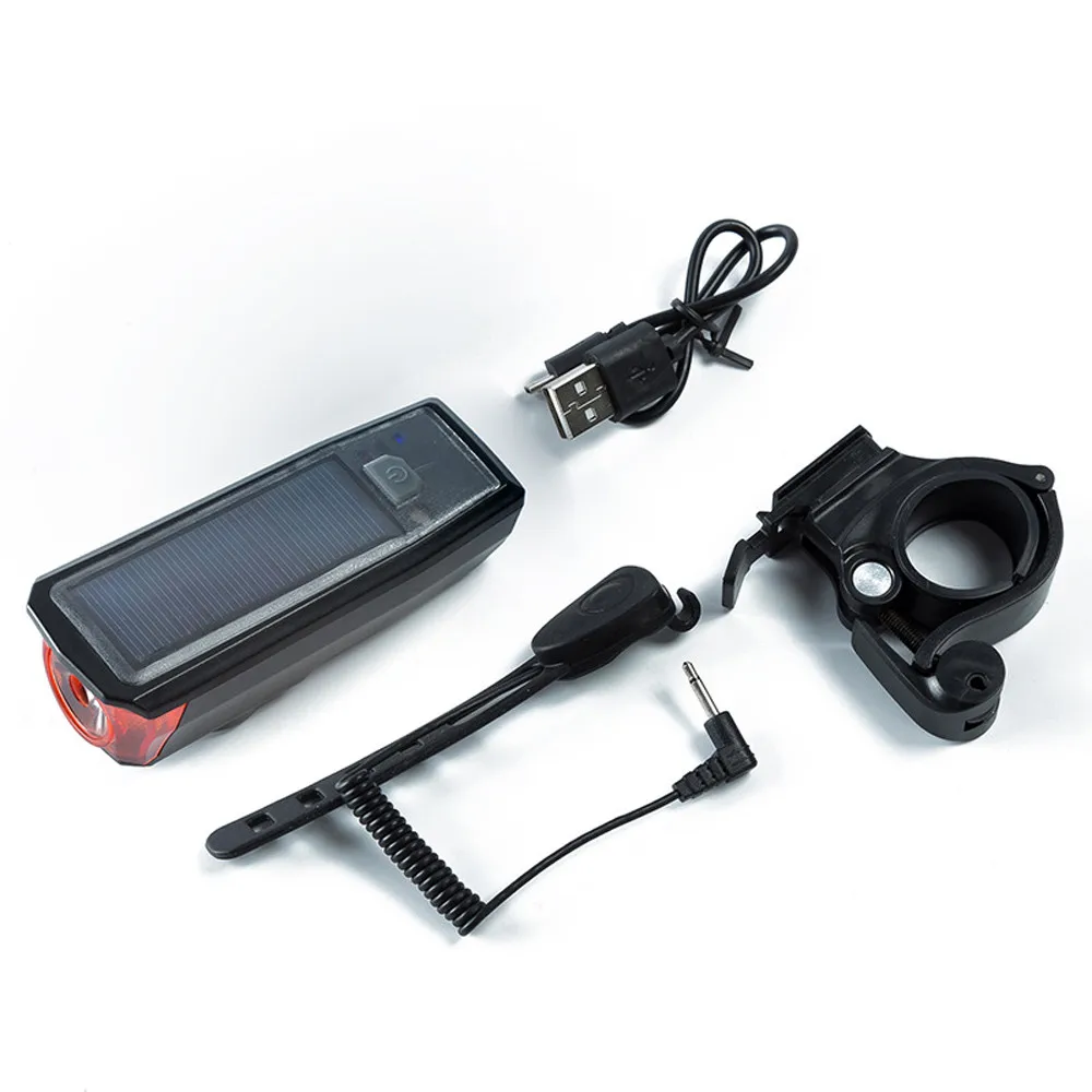 Perfect Bike Lantern Solar Energy Rechargeable Speaker Cycling Bicycle Light Riding Oversized Vocal For Bicycle Accessories c612 7