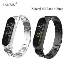 Браслет mi Band 4, металлический ремешок из нержавеющей стали для Xiaomi mi, ремешок 4, браслет mi Band 4, напульсники, регулируемые браслеты, аксессуары