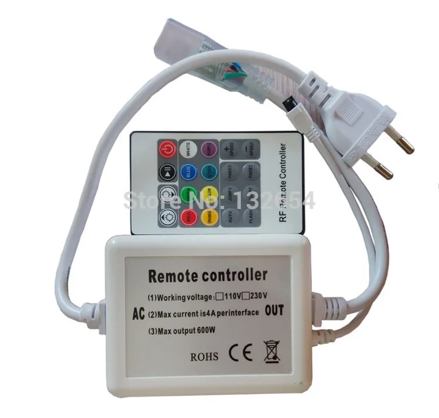 AC110V 220V 3 circuits 600W 20Key IR Remote wireless High ...