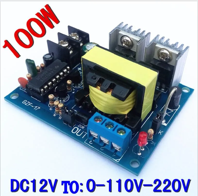 TL494 100W 12V постоянного тока до 0-110-220V микро-инвертор 12V постоянного тока до Двойной 110V повышающий монтажная плата