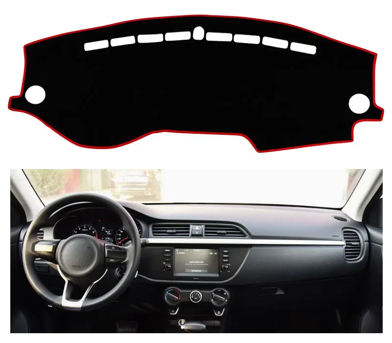 For LHD KIA RIO K2 2017 Car Dashboard Mat Covers Mats Pad Auto Shade Cushion Cars Interior Protector Platform Carpet Accessories (7)