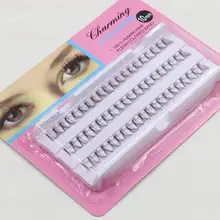 Модное 60 шт./компл. 10/12 мм индивидуальные Lashe платиновым покрытием и натуральным чёрным декоративные накладные ресницы длинный кластер расширение макияж