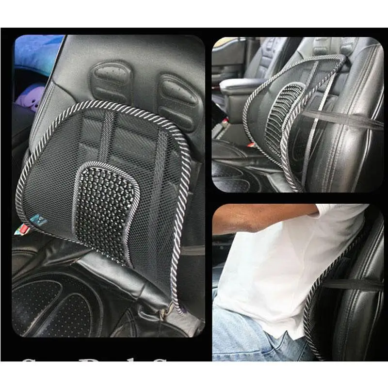 Черная сетчатая ткань, подушка для автомобильного сиденья, поясничная подушка