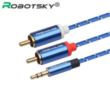 Câble RCA Jack mâle vers 2 RCA mâle, câble séparateur Audio Aux pour amplificateur de téléphone Edifer, casque de cinéma à domicile