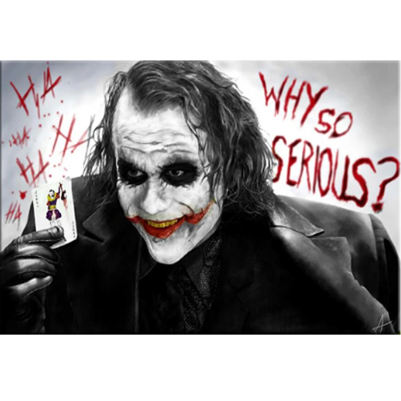 

custom photo,5D DIY diamond embroidery Batman Film Movie Joker full diamond painting Cross Stitch Rhinestone mosaic home JS465