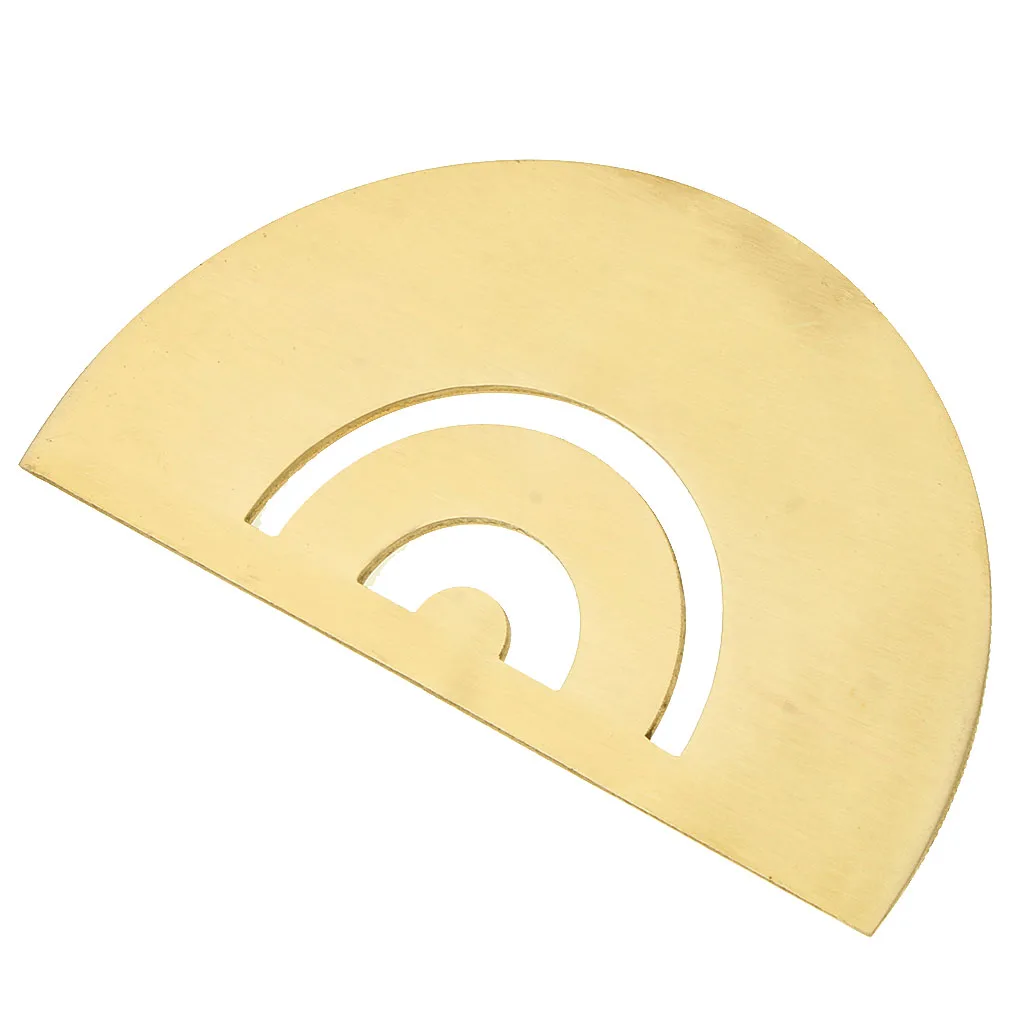 Solid Brass Metal Jewelry Design Math Geometry School Ruler Triangle Protractor Portable Measuring Jewelry Accessories