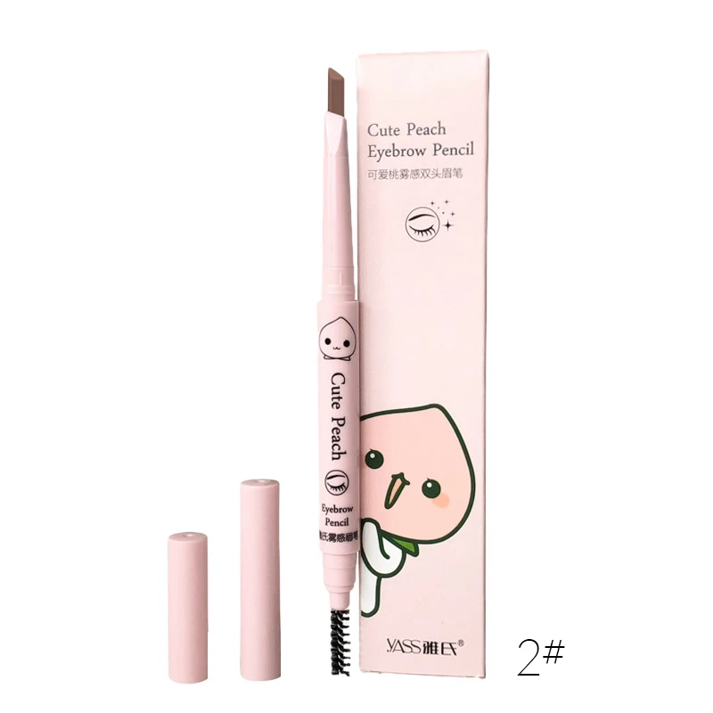 

Beauty Double-Head Eye Brow Tint Cosmetics Natural Long Lasting Paint Tattoo Eyebrow Waterproof Black Brown Eyebrow Pencil